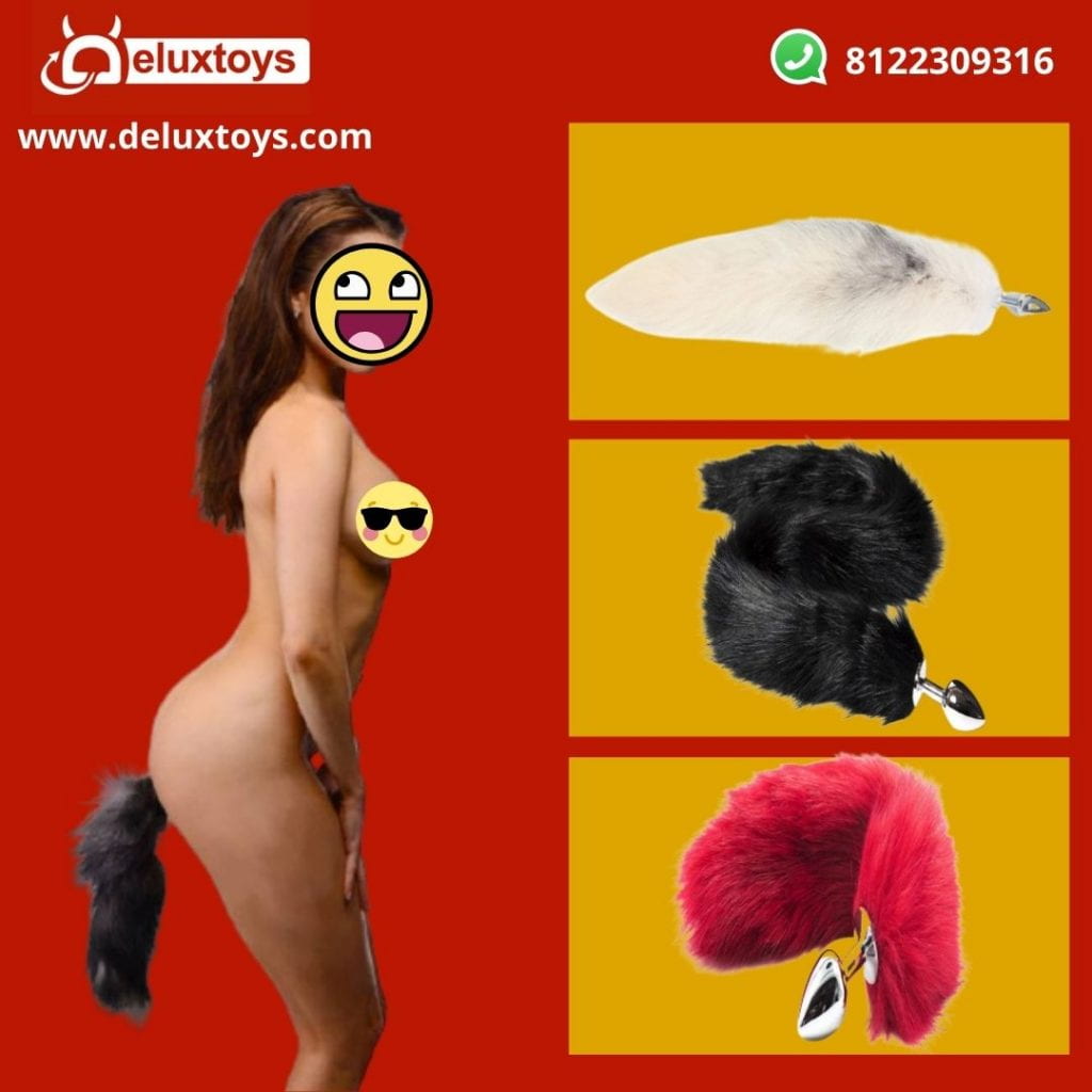 Furry Fox Tail Anal Plug Online in India from DeluxToys.com
